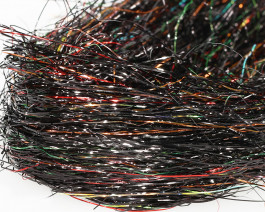 Fine 3D Tinsel Hair, Fiery Black UVR / 95